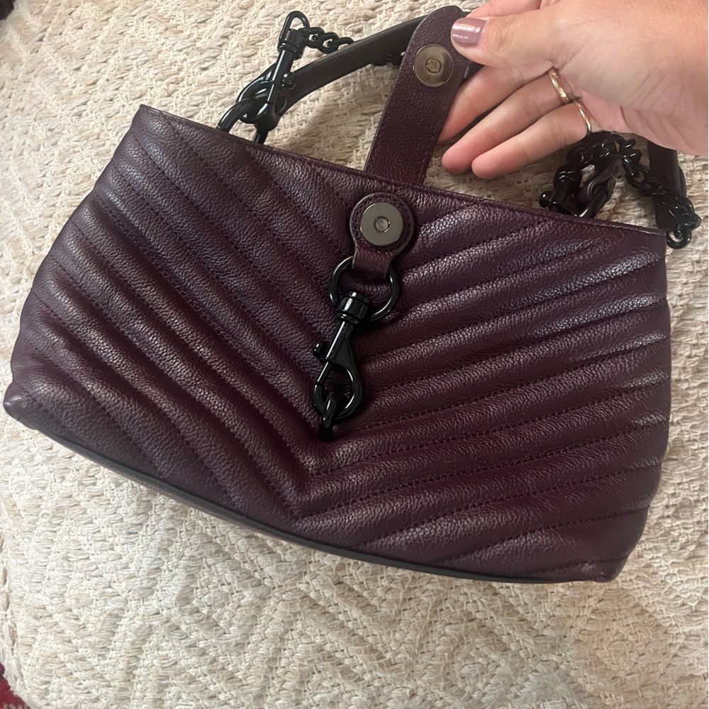 Rebecca minkoff plum leather handbag